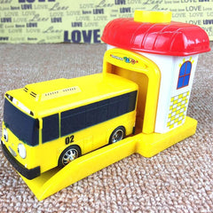Toy pull back bus