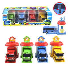 Toy pull back bus