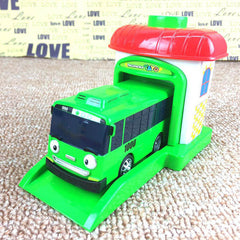Toy pull back bus