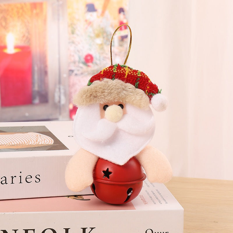 Christmas Tree Small Pendant Old Man Doll Holding Bell Christmas Day Decoration Supplies Small Gifts