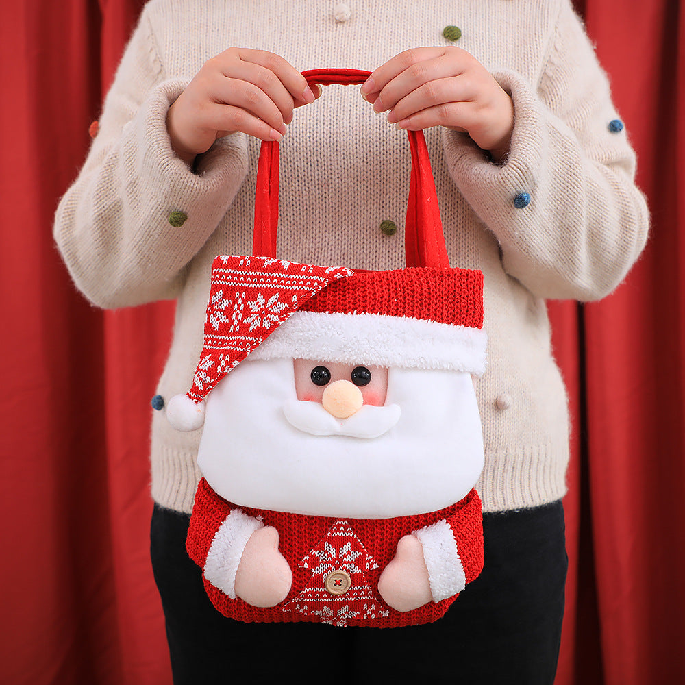 Christmas Gift Bag Christmas Eve Apple Bag Gift Bag Handbag Flip Hat Cartoon Candy Bag