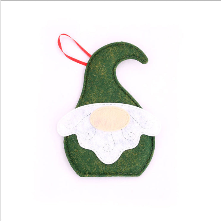 Christmas Decorations Faceless Santa Claus Fabric Small Pendants Window Display Christmas Tree Pendants