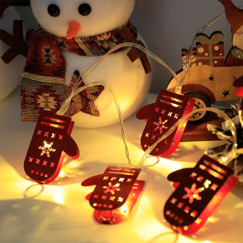Christmas Iron, Santa Claus, Snowman, Deer, Christmas Tree, Christmas Socks, Mixed Elements, Decorative LED Lights