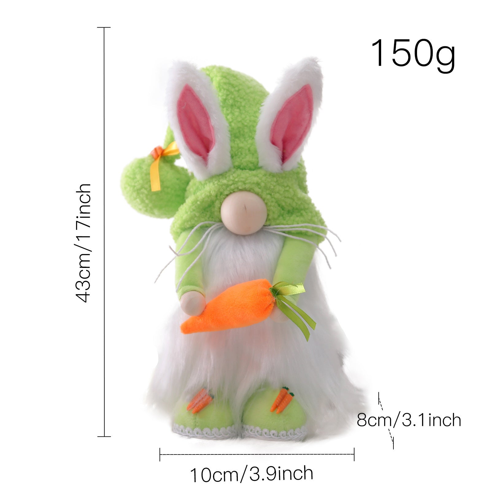 Easter Carrot Bunny Cartoon Cute Rabbit Decorative Ornament