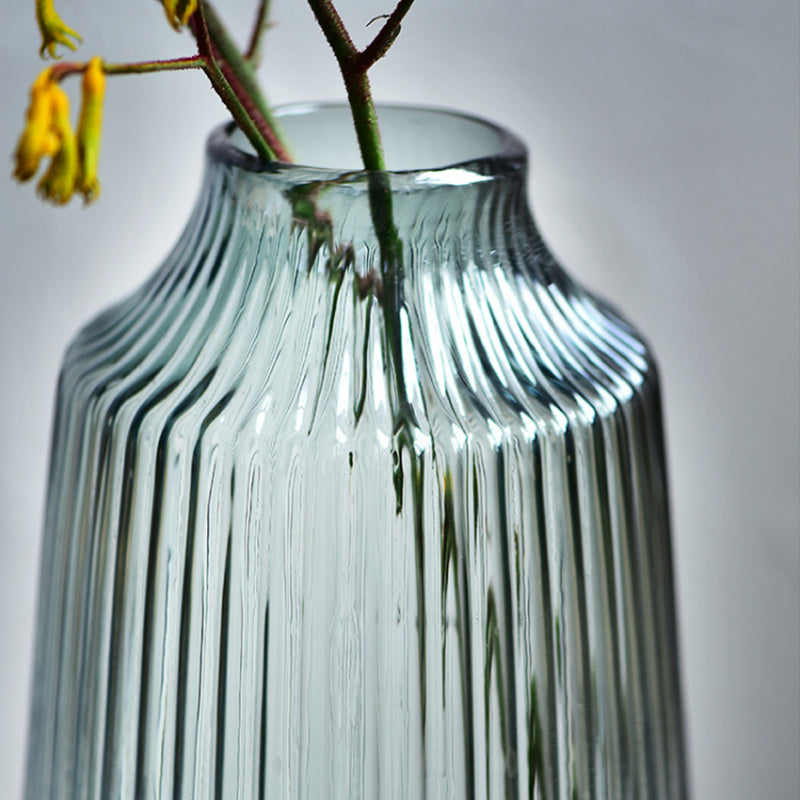 Fashion Creative Light Green Thread Light Luxury Glass Vase Decorations Flower Vase