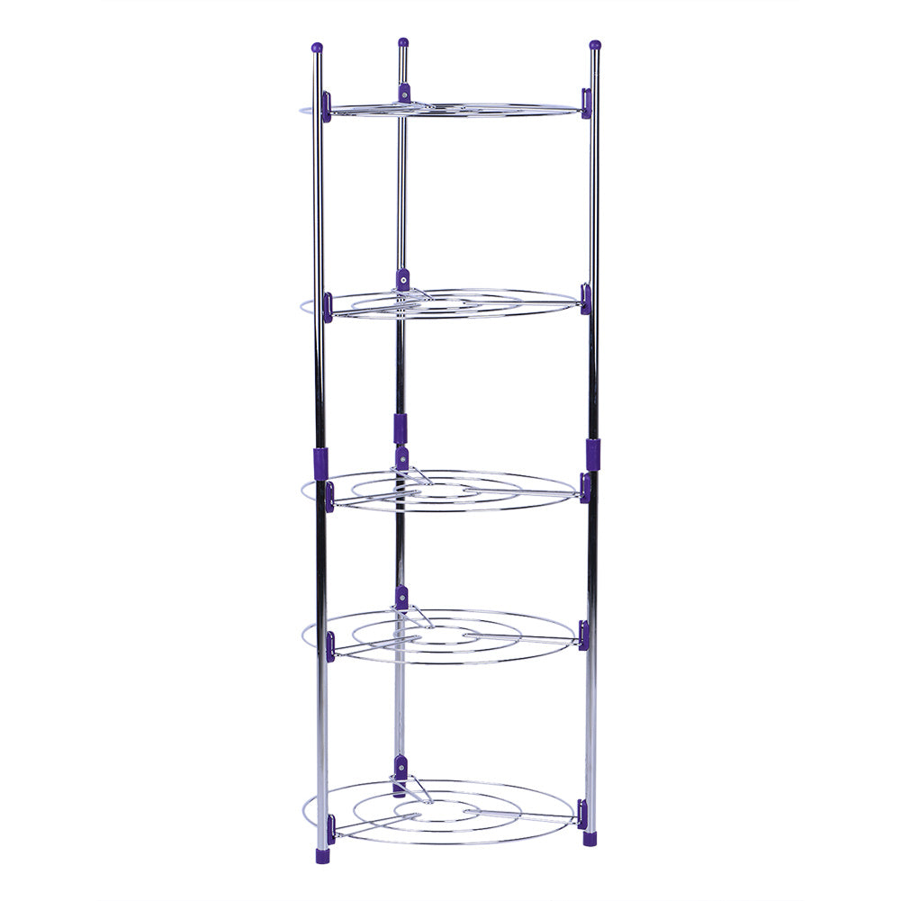 5 Tiers Home Kitchen Pans Pots Storage Rack Durable Metal Wire Shelving Organizer
