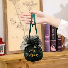Christmas velvet apple gift bag, Christmas decorative items, children's candy bag, gift bag