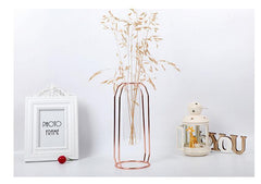 Geometric Rose Gold Vase