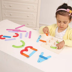 Number letter set column toy