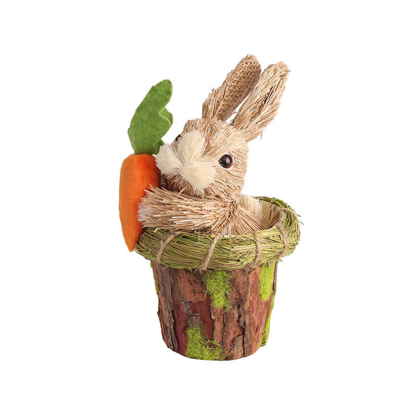 Pastoral Style Easter Rabbit Home Crafts Ornaments