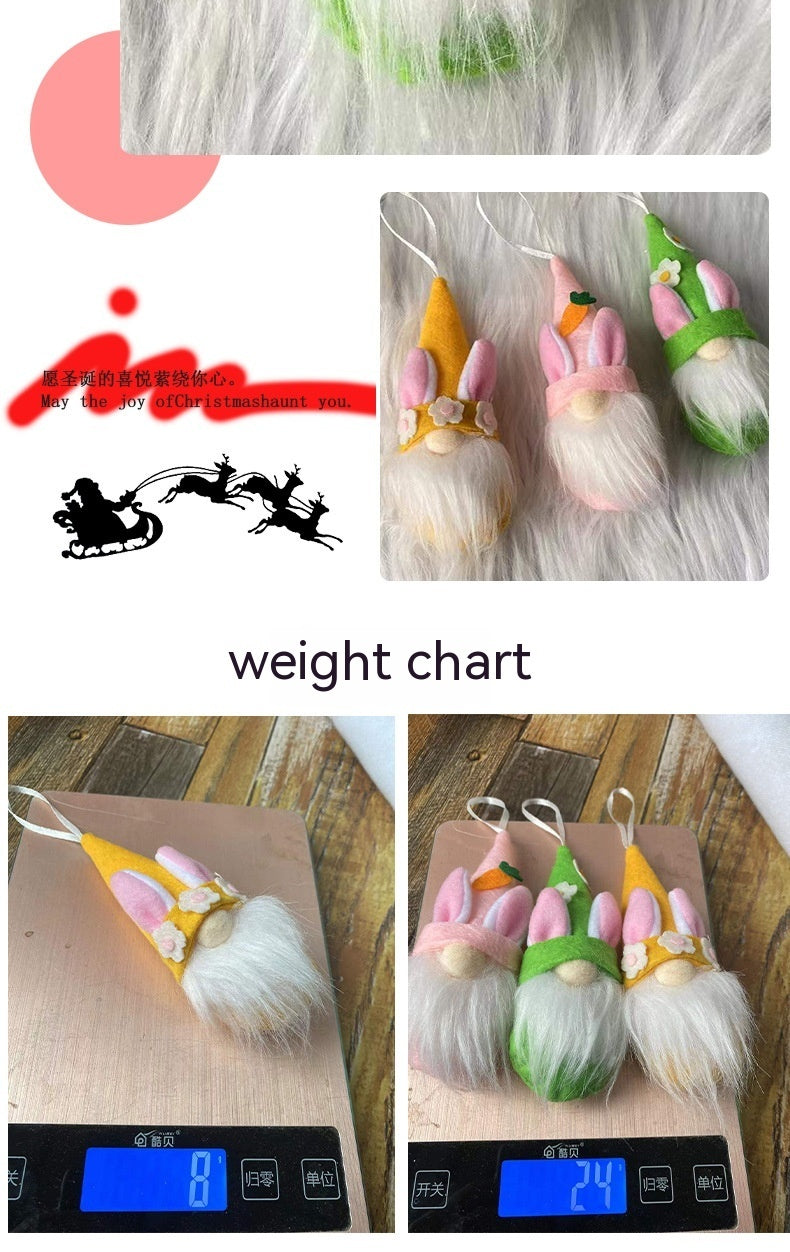 Easter Faceless Rabbit Hanging Cute Rabbit Ears Hanging Ornament Decorative