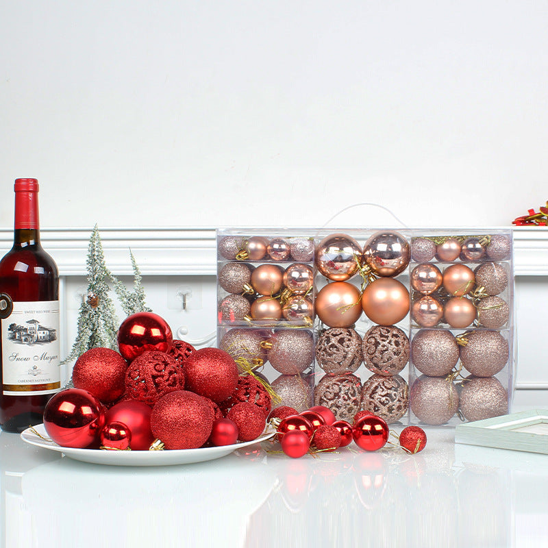 Christmas gift box decoration ball pendant DIY Christmas tree hanging ball decoration party colorful ball decoration Christmas ball set