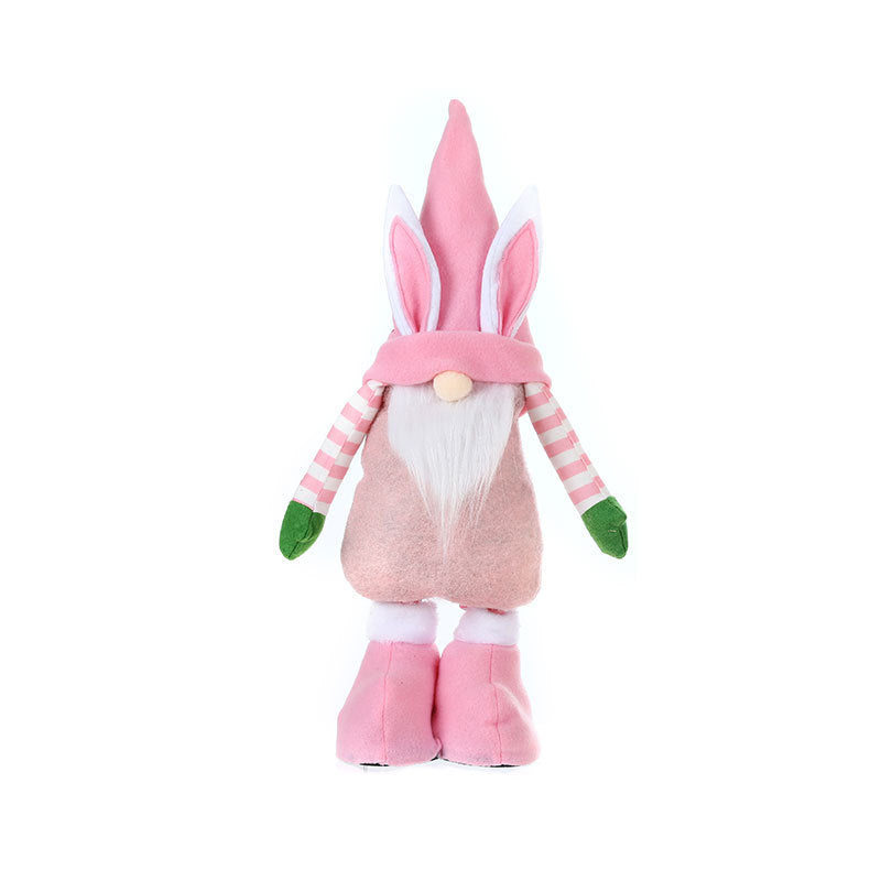 Easter Retractable Rabbit Standing Doll Window Home Decoration Ornament