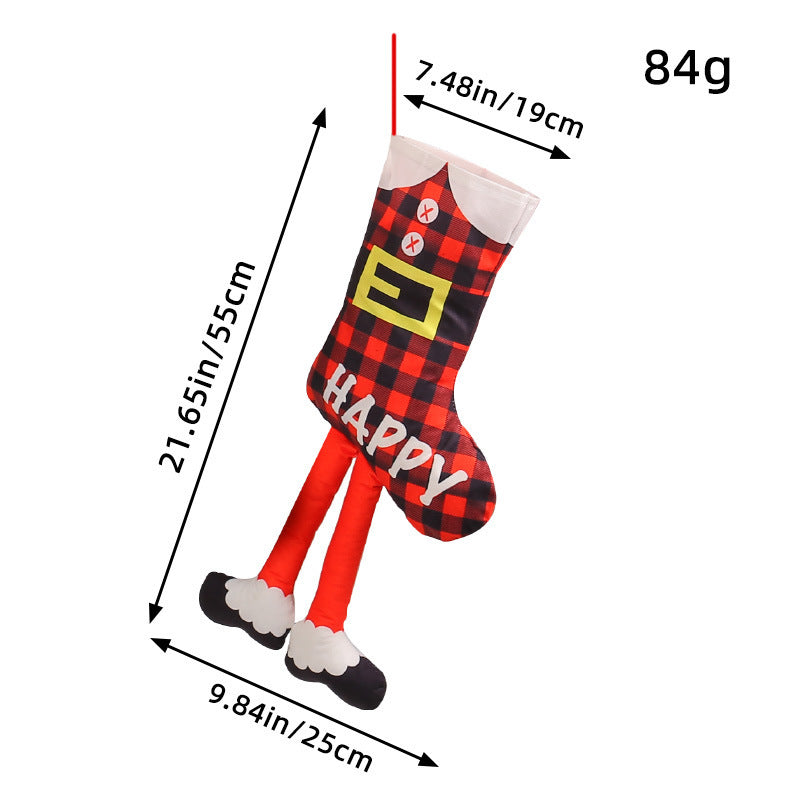Long legged Christmas stockings, Christmas tree decorations, pendants, shopping mall windows, Christmas decorations, props
