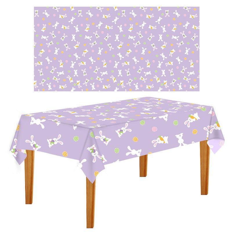 Thicken The Disposable Tablecloth For The Dinner Table Of The Easter Festival Party