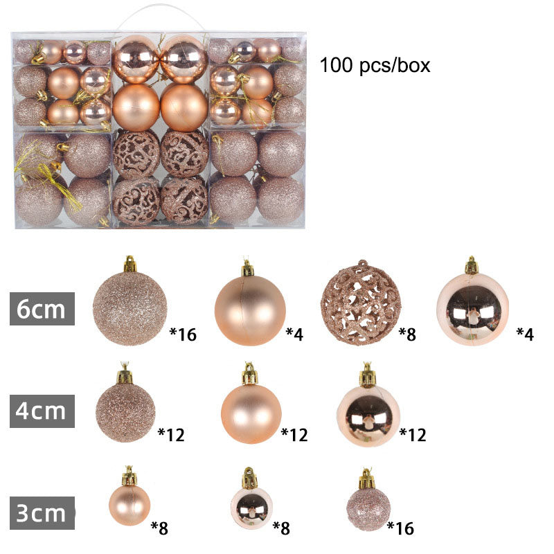 Christmas gift box decoration ball pendant DIY Christmas tree hanging ball decoration party colorful ball decoration Christmas ball set