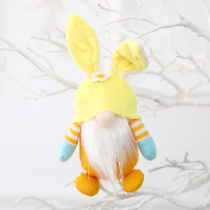Easter Bunny Gnome Doll Ornament Pendant