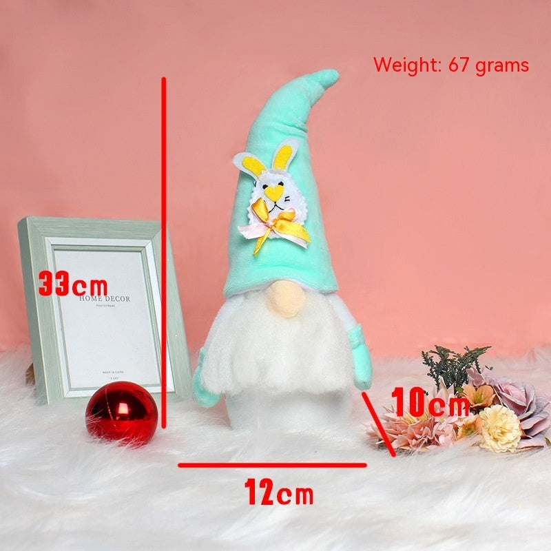 Rabbit Ears Doll Ornaments Easter Elf Doll Gift Decorations