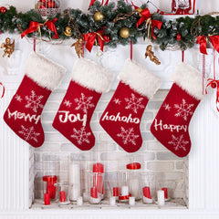 Christmas decoration supplies, high-end red plush Christmas socks