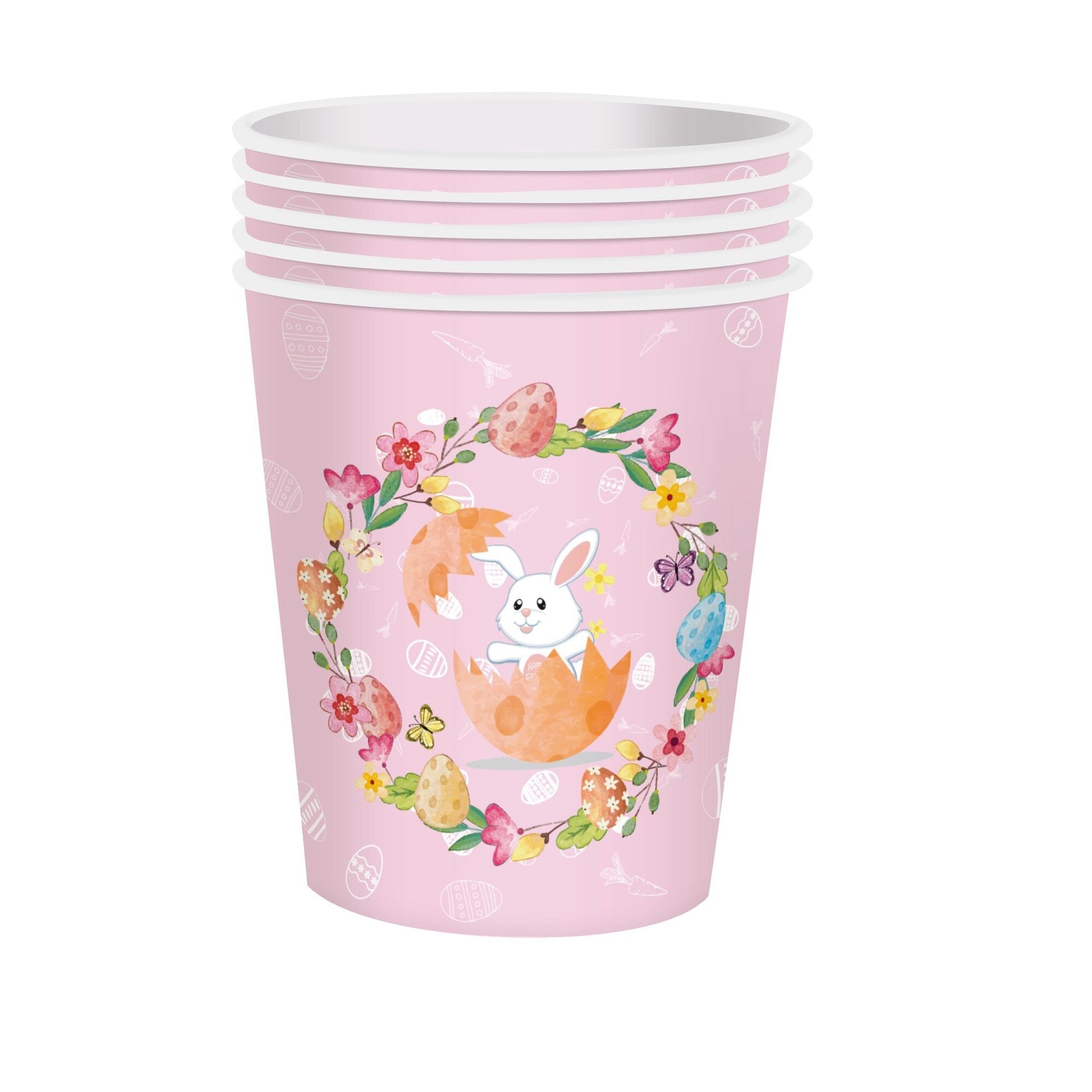 Easter Bunny Egg Festival Party Supplies Dinner Plate Pulling Flag Paper Cup Knife Fork Spoon Disposable Tableware Set