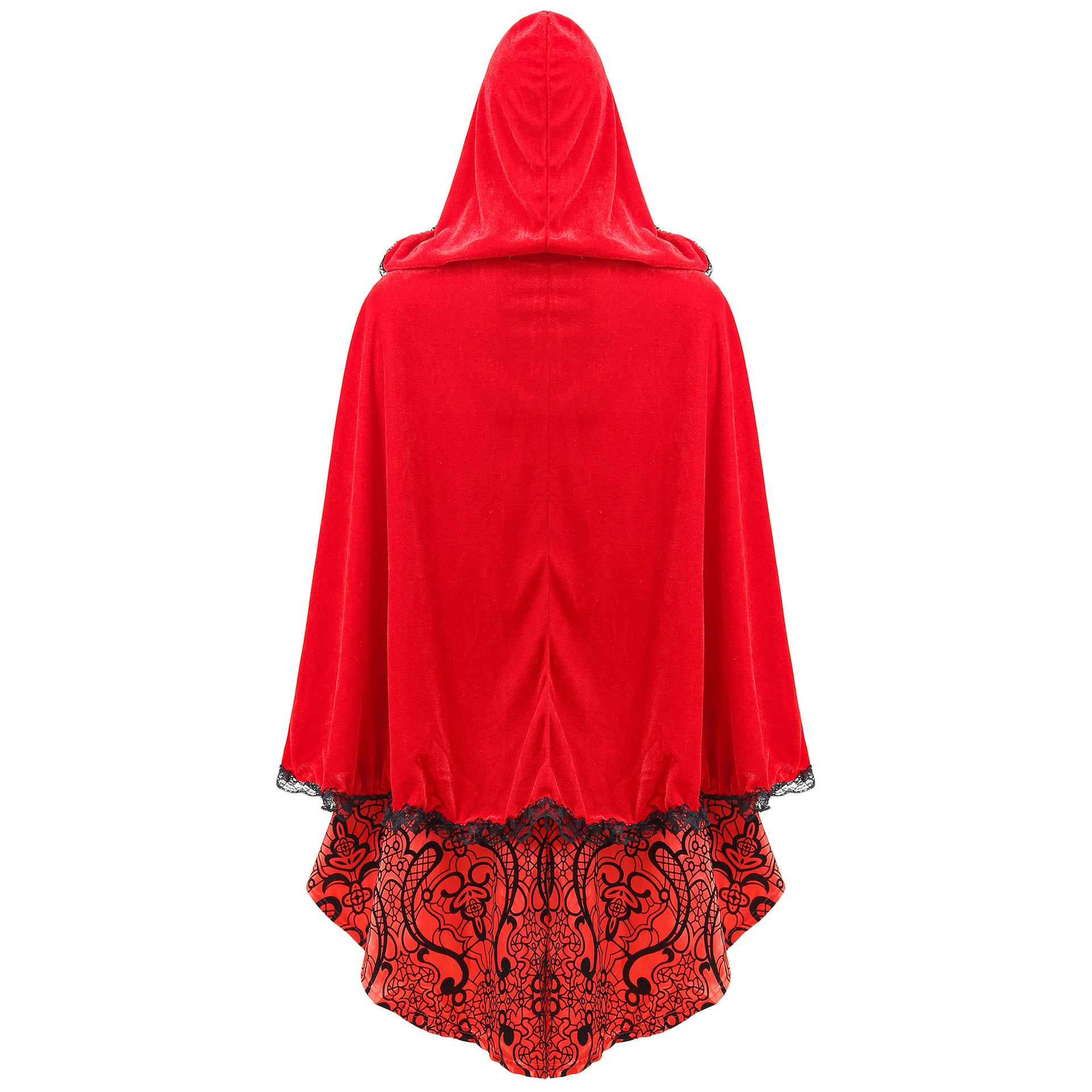 Halloween Jacquard Cloak Little Red Riding Hood Costume