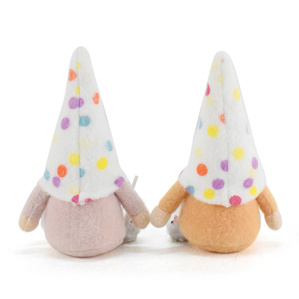 Colorful Dot Faceless Doll Easter Decoration Lu