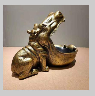 Hippo Decoration Creative Home Living Room Shoe Cabinet Sundries Organizer Ornament