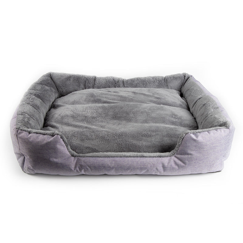 Cat And Dog Kennel Warm Plush Removable And Washable Bamboo Charcoal