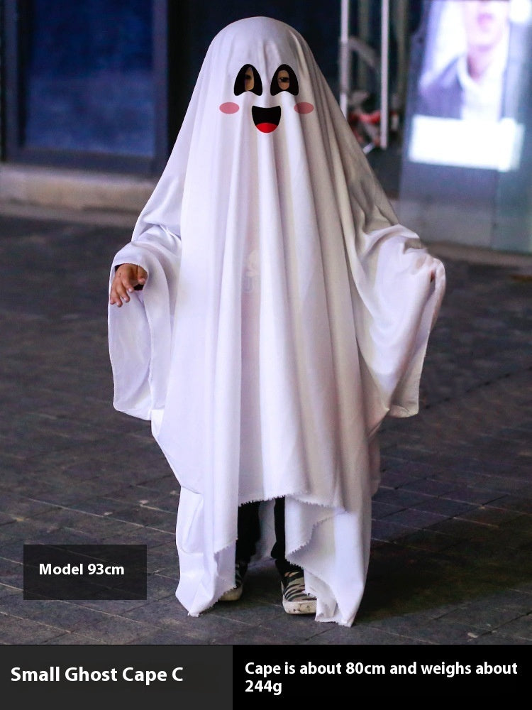 Halloween Party White Costume Ghost Cloak Robe