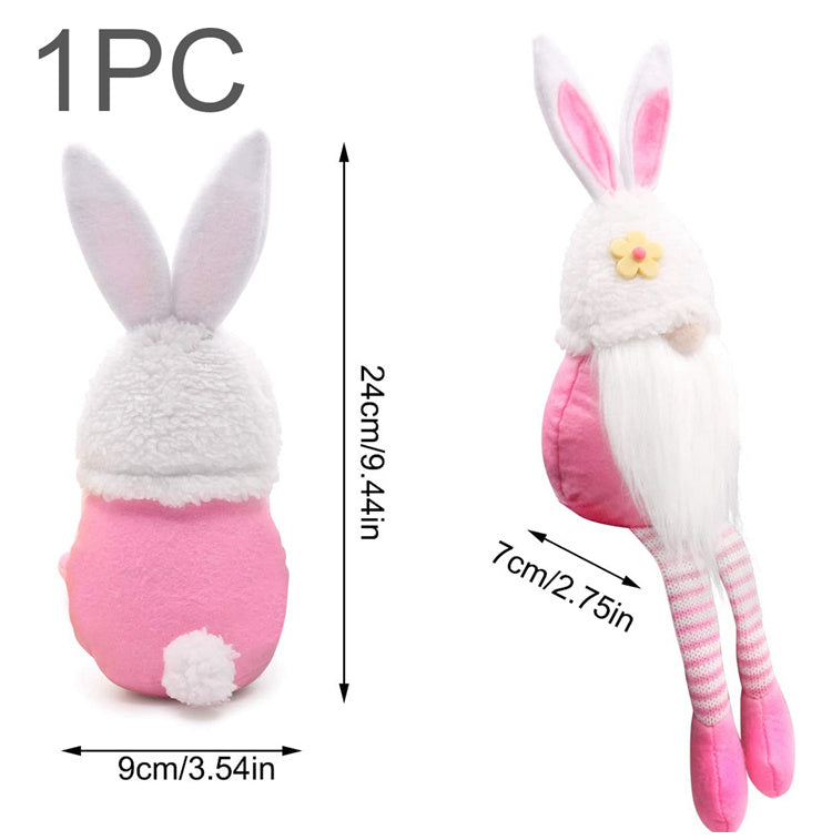 Easter Bunny Dwarf Doll Long-Legged Doll Decoration