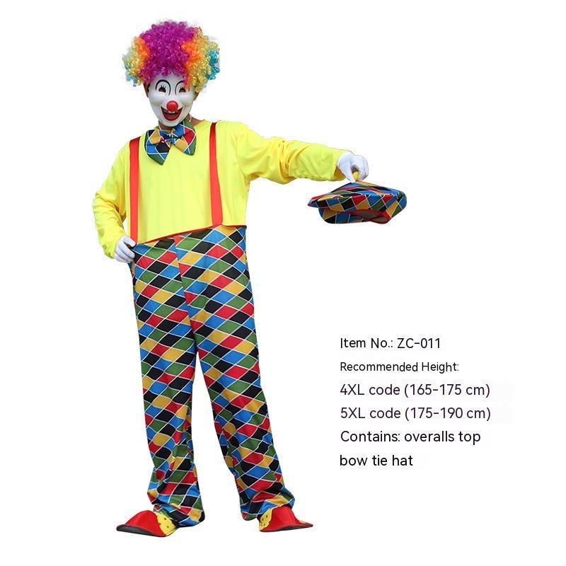 Halloween Adult And Children Clown Costume Stage Suit