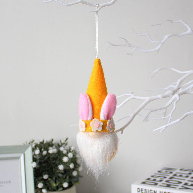 Easter Faceless Rabbit Hanging Cute Rabbit Ears Hanging Ornament Decorative