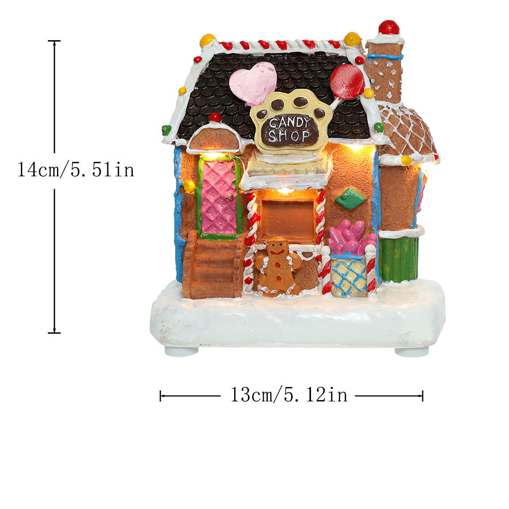 Christmas gifts, Christmas creative ornaments, electric music, glowing snow house, small house