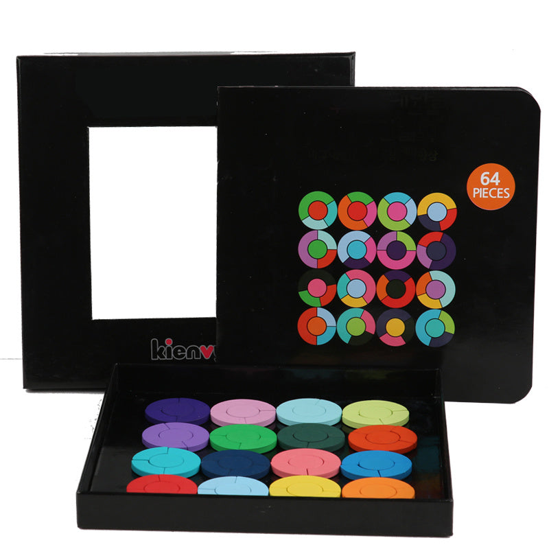 Magnetic patch jigsaw puzzle toy