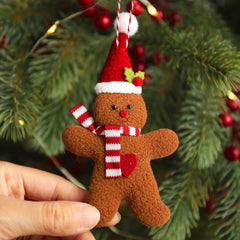 New Christmas Decoration Gingerbread Man Doll Small Pendant Christmas Tree Accessories Pendant 3-Piece Set