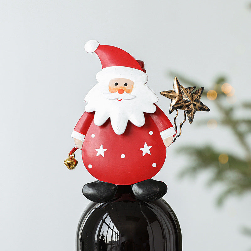 Santa Claus Snowman Wine Bottle Decoration Santa Claus Christmas Pendant Wine Bottle Christmas Decoration Ornament