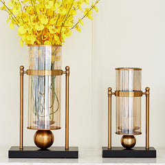 Wrought iron vase decoration