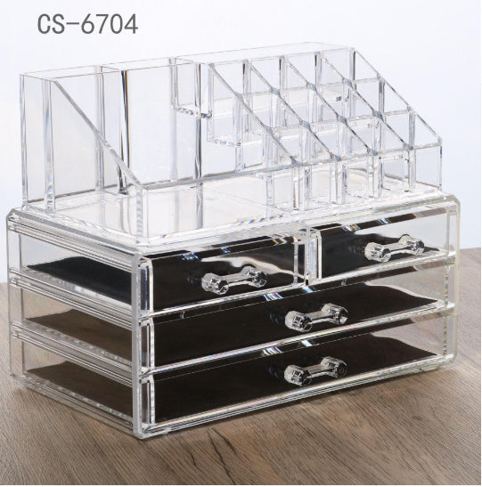 Acrylic Drawer Type Desktop Cosmetic Organizer Anti-dust