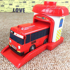 Toy pull back bus