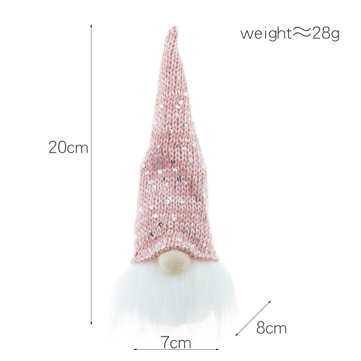 Christmas Light up Doll Decoration Glowing Rudolf Faceless Doll Christmas Small Ornament