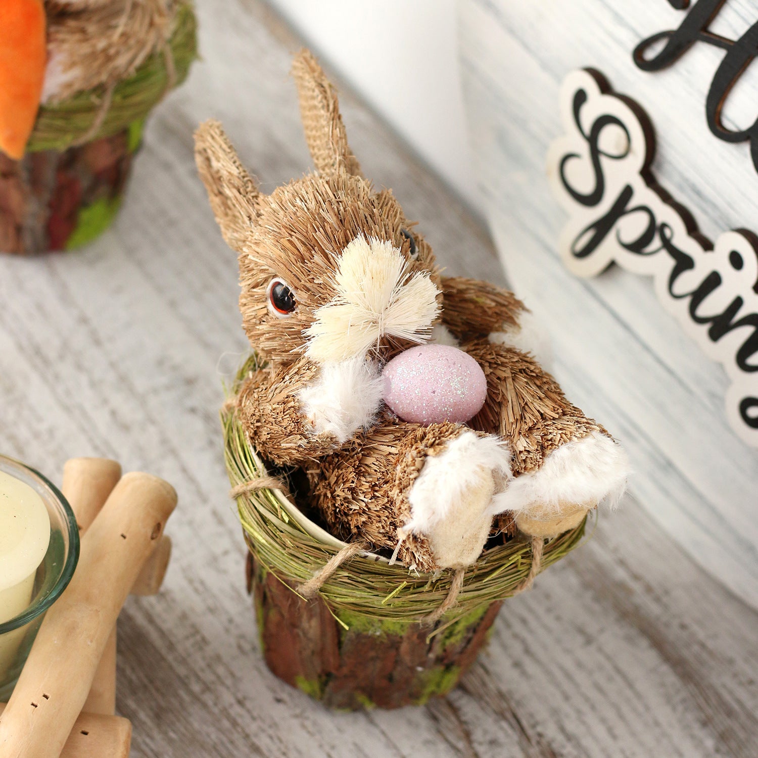 Pastoral Style Easter Rabbit Home Crafts Ornaments