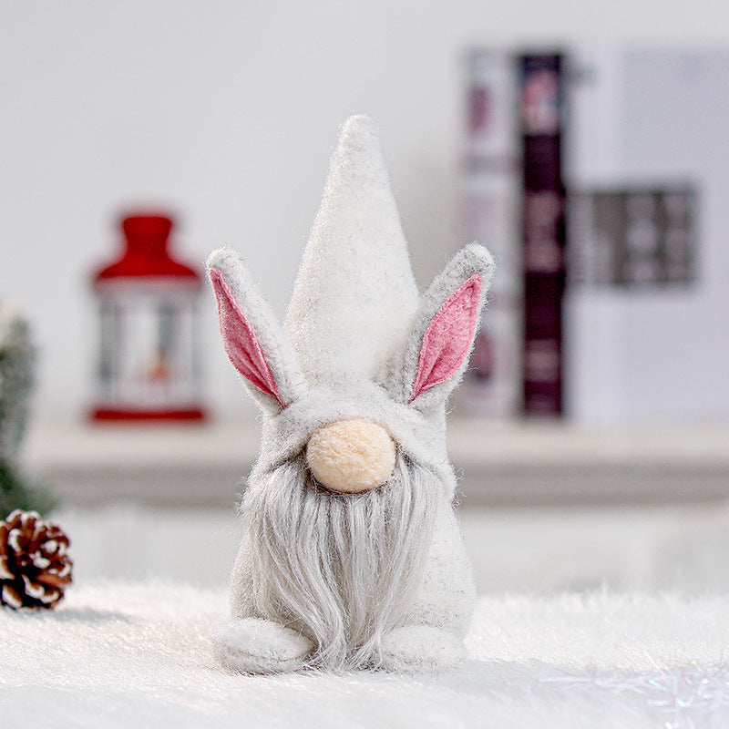 Easter Bunny Doll Decoration Faceless Old Man
