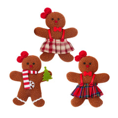 New Christmas Decoration Gingerbread Man Doll Small Pendant Christmas Tree Accessories Pendant 3-Piece Set