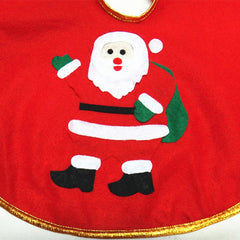 Christmas tree skirt 60cm non-woven fabric gold border single picture Christmas decoration