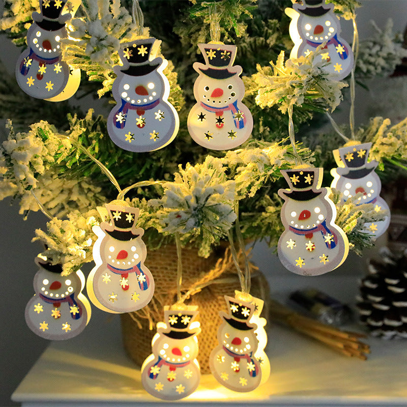 Christmas Iron, Santa Claus, Snowman, Deer, Christmas Tree, Christmas Socks, Mixed Elements, Decorative LED Lights