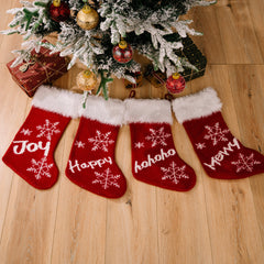 Christmas decoration supplies, high-end red plush Christmas socks