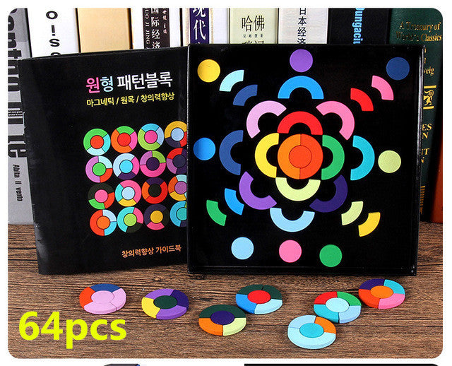 Magnetic patch jigsaw puzzle toy