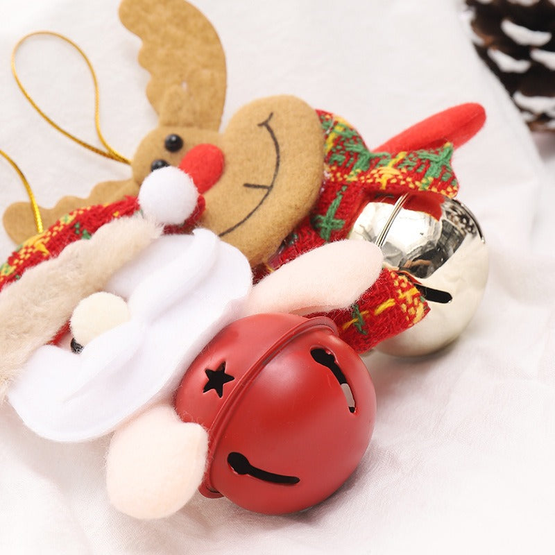 Christmas Tree Small Pendant Old Man Doll Holding Bell Christmas Day Decoration Supplies Small Gifts