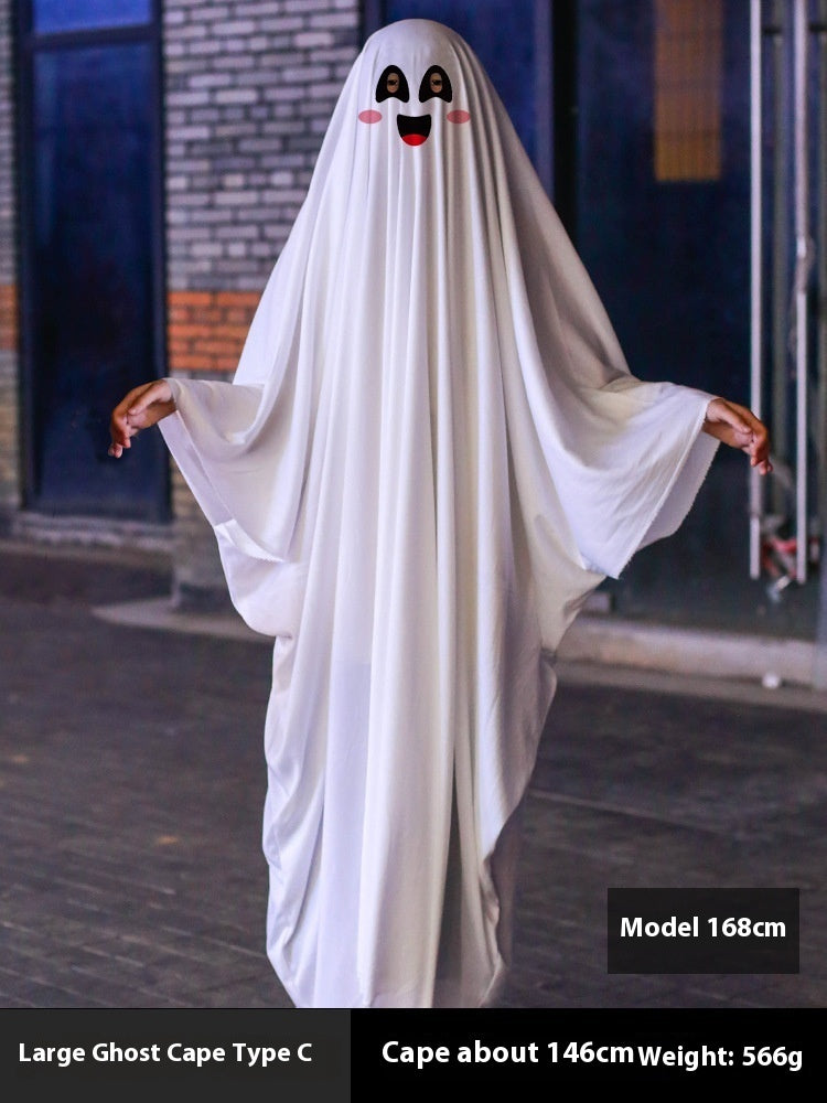 Halloween Party White Costume Ghost Cloak Robe
