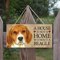 Wooden dog hanging